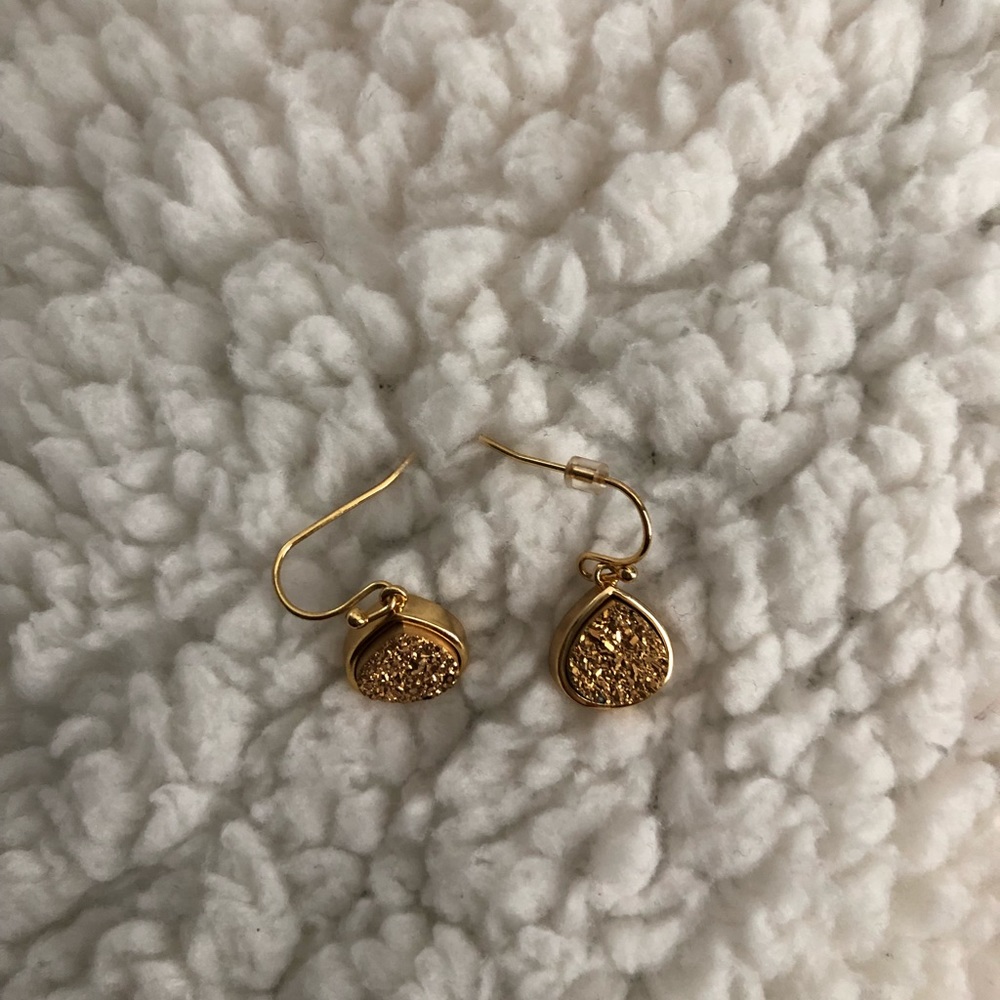gold geode earrings